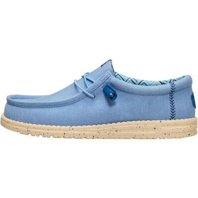 Hey Dude, Hommes, Baskets, Wally Canvas, Bleu, (47) - Publicité Hey Dude, Hommes, Baskets, Wally Canvas, Bleu, (47) - Publicité