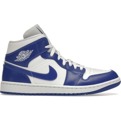 Air Jordan, Garçons, Baskets, 1 Mid (W) shoes - BQ6472-104, Bleu, Blanc, (39) - Publicité Air Jordan, Garçons, Baskets, 1 Mid (W) shoes - BQ6472-104, Bleu, Blanc, (39) - Publicité