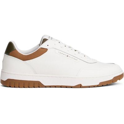 Tommy Hilfiger Hommes, Baskets, Th Basket Core Lth, Blanc, (40) - Publicité Tommy Hilfiger Hommes, Baskets, Th Basket Core Lth, Blanc, (40) - Publicité