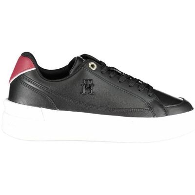 Tommy Hilfiger Femmes, Baskets, Black Leather Women Sneaker, Noir, (40) - Publicité Tommy Hilfiger Femmes, Baskets, Black Leather Women Sneaker, Noir, (40) - Publicité