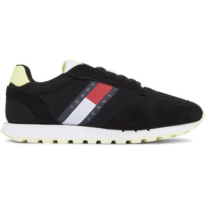 Tommy Hilfiger Baskets, Chaussures pour hommes Retro Runner Mesh, Vert, (41) - Publicité Tommy Hilfiger Baskets, Chaussures pour hommes Retro Runner Mesh, Vert, (41) - Publicité