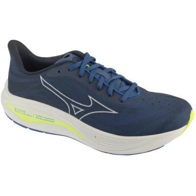Mizuno, Hommes, Chaussures de course à pied, Neo Cosmo (45), Bleu, Blanc, Jaune - Publicité Mizuno, Hommes, Chaussures de course à pied, Neo Cosmo (45), Bleu, Blanc, Jaune - Publicité