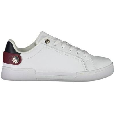 Tommy Hilfiger Femmes, Baskets, Bianco Polyurethane Women Sneaker, Blanc, (39) - Publicité Tommy Hilfiger Femmes, Baskets, Bianco Polyurethane Women Sneaker, Blanc, (39) - Publicité