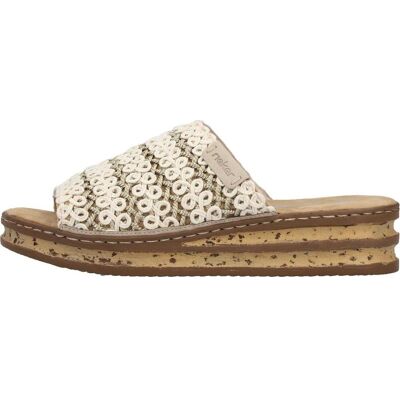 Rieker, Femmes, Sandales, Comfort Pantoletten, Multicolore, Beige, (42) - Publicité Rieker, Femmes, Sandales, Comfort Pantoletten, Multicolore, Beige, (42) - Publicité