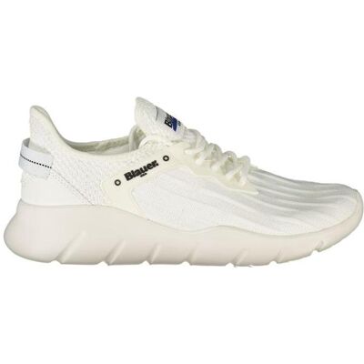 Blauer, Hommes, Baskets, Weiss Polyester Männer Sneaker, Blanc, (44) - Publicité Blauer, Hommes, Baskets, Weiss Polyester Männer Sneaker, Blanc, (44) - Publicité