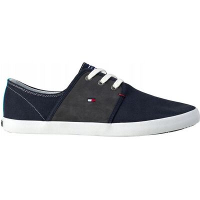Tommy Hilfiger Hommes, Baskets, Freddy Schuhe, Bleu, (44) - Publicité Tommy Hilfiger Hommes, Baskets, Freddy Schuhe, Bleu, (44) - Publicité