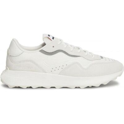 Tommy Hilfiger Runner Mix EM0EM01381YBL Blanc - Chaussures - Publicité Tommy Hilfiger Runner Mix EM0EM01381YBL Blanc - Chaussures - Publicité