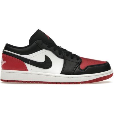 Jordan, Hommes, Baskets, 1 Low Bred Toe 2.0, Rouge, Multicolore, Blanc, Noir, (45) - Publicité Jordan, Hommes, Baskets, 1 Low Bred Toe 2.0, Rouge, Multicolore, Blanc, Noir, (45) - Publicité