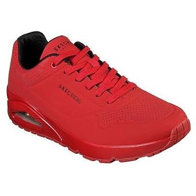 Skechers, Hommes, Baskets, Chaussures à lacets pour hommes Sportif Semelle en caoutchouc rouge, Rouge, (48.5) - Publicité Skechers, Hommes, Baskets, Chaussures à lacets pour hommes Sportif Semelle en caoutchouc rouge, Rouge, (48.5) - Publicité