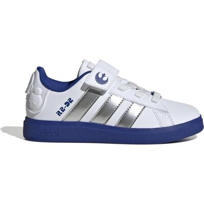 Adidas, Garçons, Baskets, Droids Grand Court 2.0 Jr. Schuhe, Bleu, Blanc, Argent, (35) - Publicité Adidas, Garçons, Baskets, Droids Grand Court 2.0 Jr. Schuhe, Bleu, Blanc, Argent, (35) - Publicité