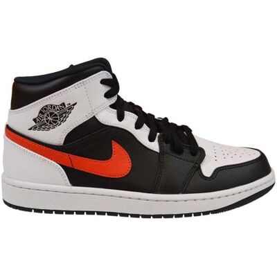 Air Jordan, Hommes, Baskets, 1 Mid shoes - 554724-075, Rouge, Blanc, Noir, (43) - Publicité Air Jordan, Hommes, Baskets, 1 Mid shoes - 554724-075, Rouge, Blanc, Noir, (43) - Publicité