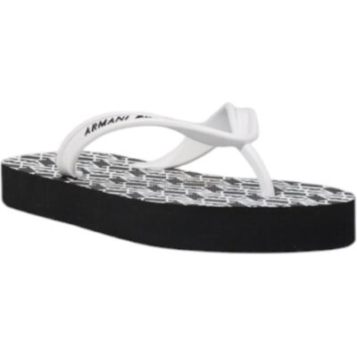 Giorgio Armani Exchange, Femmes, Tongs, Schwarze und weisse Flip-Flop-Sandale aus Gummi, Blanc, Noir, (37) - Publicité Giorgio Armani Exchange, Femmes, Tongs, Schwarze und weisse Flip-Flop-Sandale aus Gummi, Blanc, Noir, (37) - Publicité