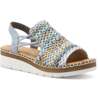 Rieker, Femmes, Sandales, Sandalen, Multicolore, Bleu, (37) - Publicité Rieker, Femmes, Sandales, Sandalen, Multicolore, Bleu, (37) - Publicité