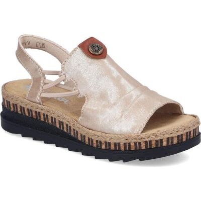 Rieker, Femmes, Sandales, Damensandalen, Or, (40) - Publicité Rieker, Femmes, Sandales, Damensandalen, Or, (40) - Publicité