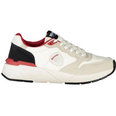 Blauer, Hommes, Baskets, Weiss Polyester Männer Sneaker, Blanc, (46) - Publicité Blauer, Hommes, Baskets, Weiss Polyester Männer Sneaker, Blanc, (46) - Publicité