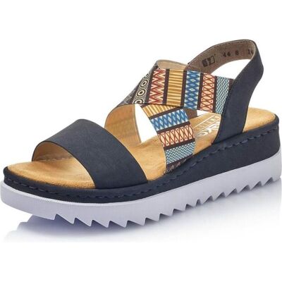 Rieker, Femmes, Sandales, Damensandalen, Multicolore, (42) - Publicité Rieker, Femmes, Sandales, Damensandalen, Multicolore, (42) - Publicité
