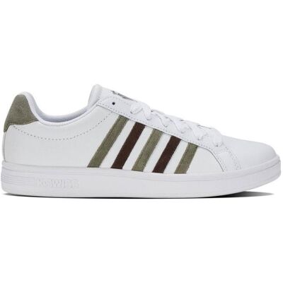 K-Swiss, Hommes, Baskets, COURT TIEBREAK men's sneakers smooth leather (07011-983-M), Blanc, (40) - Publicité K-Swiss, Hommes, Baskets, COURT TIEBREAK men's sneakers smooth leather (07011-983-M), Blanc, (40) - Publicité