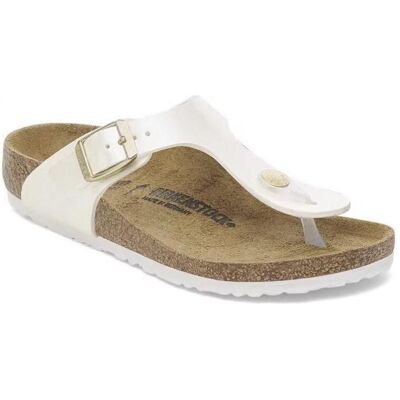 Birkenstock, Unisexe, Sandales, Gizeh BS Kinder-Zehentrenner, Blanc, Argent, (31) - Publicité Birkenstock, Unisexe, Sandales, Gizeh BS Kinder-Zehentrenner, Blanc, Argent, (31) - Publicité