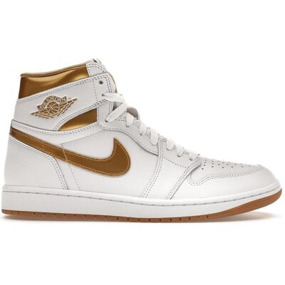 Jordan, Femmes, Baskets, 1 Retro High OG Metallic Gold (Women's), Or, Blanc, Multicolore, (46) - Publicité Jordan, Femmes, Baskets, 1 Retro High OG Metallic Gold (Women's), Or, Blanc, Multicolore, (46) - Publicité