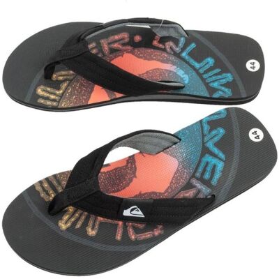 Quiksilver, Hommes, Tongs, X8388502, Orange, Noir, Beige, (44) - Publicité Quiksilver, Hommes, Tongs, X8388502, Orange, Noir, Beige, (44) - Publicité