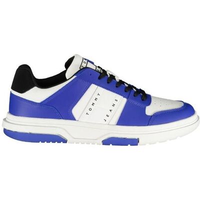 Tommy Hilfiger Hommes, Baskets, Blue Polyethylene Men Sneaker, Bleu, (46) - Publicité Tommy Hilfiger Hommes, Baskets, Blue Polyethylene Men Sneaker, Bleu, (46) - Publicité