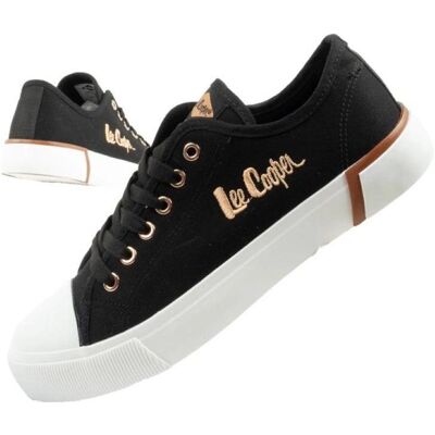 Lee Cooper, Femmes, Baskets, Damen-Sneaker aus Stoff, Noir, (41) - Publicité Lee Cooper, Femmes, Baskets, Damen-Sneaker aus Stoff, Noir, (41) - Publicité