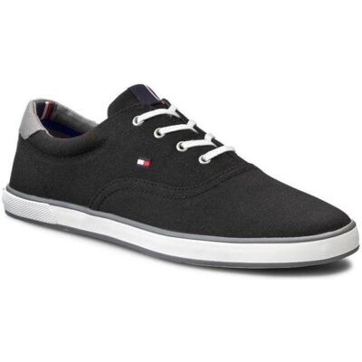 Tommy Hilfiger Hommes, Baskets, Harlow Schuhe, Noir, (44) - Publicité Tommy Hilfiger Hommes, Baskets, Harlow Schuhe, Noir, (44) - Publicité