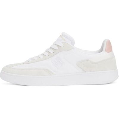 Tommy Hilfiger Hommes, Baskets, Th Heritage Sneaker, Blanc, (41) - Publicité Tommy Hilfiger Hommes, Baskets, Th Heritage Sneaker, Blanc, (41) - Publicité