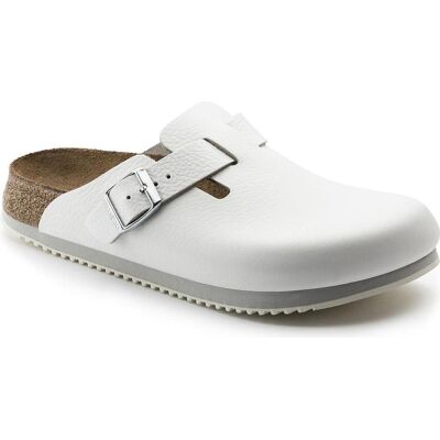 Birkenstock, Unisexe, Sandales, Boston Super Grip Cuir Naturel Normal, Blanc, (39) - Publicité Birkenstock, Unisexe, Sandales, Boston Super Grip Cuir Naturel Normal, Blanc, (39) - Publicité