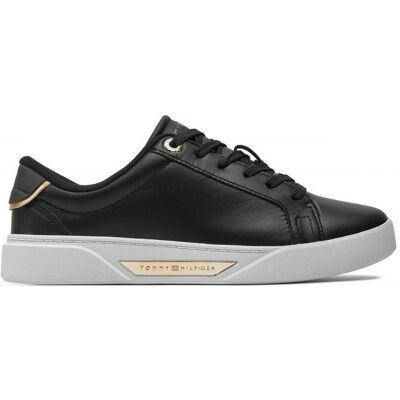 Tommy Hilfiger Femmes, Baskets, Chic Hw Court Sneaker, Noir, (37) - Publicité Tommy Hilfiger Femmes, Baskets, Chic Hw Court Sneaker, Noir, (37) - Publicité