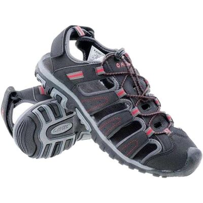 Hi-Tec, Hommes, Sandales, Sandales Tiore noires et rouges pour hommes, taille 44, Noir, (44) - Publicité Hi-Tec, Hommes, Sandales, Sandales Tiore noires et rouges pour hommes, taille 44, Noir, (44) - Publicité