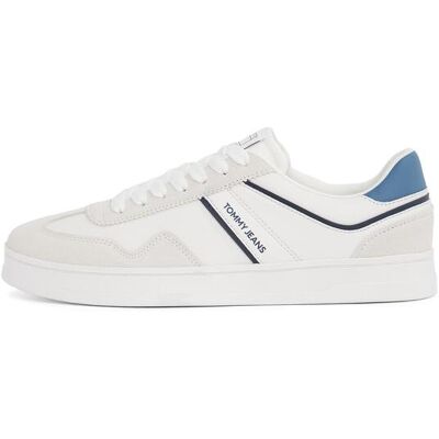 Tommy Hilfiger Hommes, Baskets, The Greenwich Leather, Bleu, Blanc, (42) - Publicité Tommy Hilfiger Hommes, Baskets, The Greenwich Leather, Bleu, Blanc, (42) - Publicité