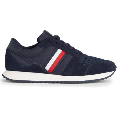 Tommy Hilfiger Baskets, Runner Evo Mix, Bleu, (44) - Publicité Tommy Hilfiger Baskets, Runner Evo Mix, Bleu, (44) - Publicité