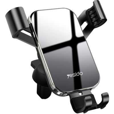 Support de voiture Yesido Gravity Grip - Noir - Support pour grille d'aération - Support smartphone - Publicité Support de voiture Yesido Gravity Grip - Noir - Support pour grille d'aération - Support smartphone - Publicité