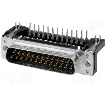 Harting Connecteur : D-Sub, 25 broches, prise mâle sur circuits imprimés, coudée à 90°, montage en surface, Câble + prise électronique - Publicité Harting Connecteur : D-Sub, 25 broches, prise mâle sur circuits imprimés, coudée à 90°, montage en surface, Câble + prise électronique - Publicité