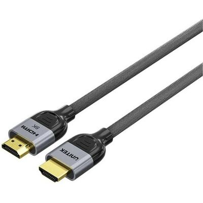 Unitek KABEL HDMI 2.1 8K LUX OPLOT 1M (1 m), Câble vidéo, Noir, Gris - Publicité Unitek KABEL HDMI 2.1 8K LUX OPLOT 1M (1 m), Câble vidéo, Noir, Gris - Publicité