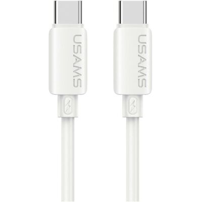 Usams Cable U98 60W 3A Silicone Fast Charging USB-C to USB-C white (1 m, 60 W), Câble USB - Publicité Usams Cable U98 60W 3A Silicone Fast Charging USB-C to USB-C white (1 m, 60 W), Câble USB - Publicité