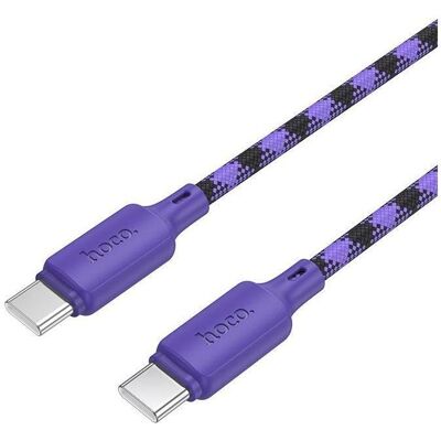 Hoco Cable Cable USB C to USB C 3A 60W 1 m X116 gradient purple (1 m, USB 3.2 Gen 1, 60 W), Câble USB - Publicité Hoco Cable Cable USB C to USB C 3A 60W 1 m X116 gradient purple (1 m, USB 3.2 Gen 1, 60 W), Câble USB - Publicité