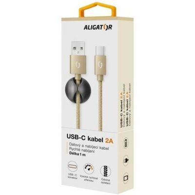 Aligator DATKP09 Câble USB USB 2.0 USB C USB A Or (1 m, USB 2.0), Câble USB - Publicité Aligator DATKP09 Câble USB USB 2.0 USB C USB A Or (1 m, USB 2.0), Câble USB - Publicité