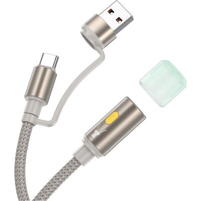 Hoco Cable cable USB A / Type C to LED light UA38C gold (0.30 m), Câble USB - Publicité Hoco Cable cable USB A / Type C to LED light UA38C gold (0.30 m), Câble USB - Publicité