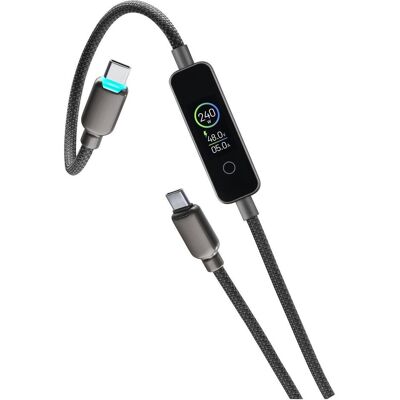 Câble USB Cellularline USBDATATFTC2C12K - 1,2 m, Noir - Publicité Câble USB Cellularline USBDATATFTC2C12K - 1,2 m, Noir - Publicité