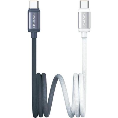 Usams Cable Bicolor Series SJ756 PD 60W USB-C/USB-C 1.2m black and white (1.20 m, 60 W), Câble USB - Publicité Usams Cable Bicolor Series SJ756 PD 60W USB-C/USB-C 1.2m black and white (1.20 m, 60 W), Câble USB - Publicité