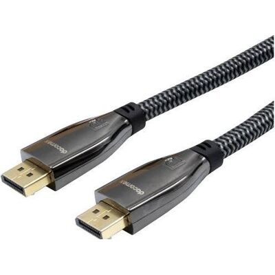 Dacomex DisplayPort 1.4 Kabel, 8K, 4:4:4, Recycling-Material, DisplayPort St. / St, schwarz/grau, 1 (1.50 m), Câble vidéo, Noir, Gris - Publicité Dacomex DisplayPort 1.4 Kabel, 8K, 4:4:4, Recycling-Material, DisplayPort St. / St, schwarz/grau, 1 (1.50 m), Câble vidéo, Noir, Gris - Publicité
