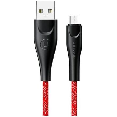 Câble tressé Usams U41 MicroUSB/USB - 3m - Rouge - Publicité Câble tressé Usams U41 MicroUSB/USB - 3m - Rouge - Publicité