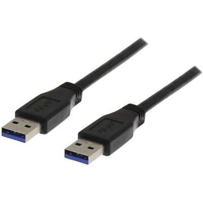 Deltaco Câble USB 3.0, Type A hane to Type A hane, 1m - Noir (1 m, USB 3.2 Gen 1), Câble USB - Publicité Deltaco Câble USB 3.0, Type A hane to Type A hane, 1m - Noir (1 m, USB 3.2 Gen 1), Câble USB - Publicité