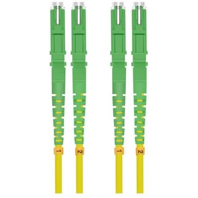Câble fibre optique Helos E2000 APC / E2000 APC (LSH) - 5m - OS2, Jaune - Publicité Câble fibre optique Helos E2000 APC / E2000 APC (LSH) - 5m - OS2, Jaune - Publicité