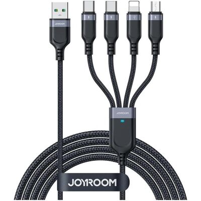 Câble USB Joyroom - 4-en-1, 1,2m, Noir - Câble USB - Publicité Câble USB Joyroom - 4-en-1, 1,2m, Noir - Câble USB - Publicité