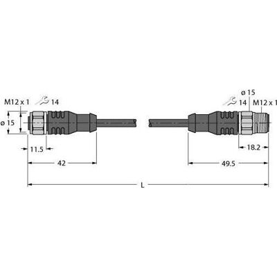 Turck Actuateur- (1 m), Câble d'alimentation, Blanc - Publicité Turck Actuateur- (1 m), Câble d'alimentation, Blanc - Publicité