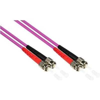 Kabelmeister Câble patch fibre optique duplex OM4 (multimode, 50/125) ST/ST, 20m (20 m), Câble réseau - Publicité Kabelmeister Câble patch fibre optique duplex OM4 (multimode, 50/125) ST/ST, 20m (20 m), Câble réseau - Publicité