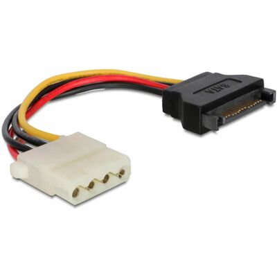 Delock Adaptateur d'alimentation SATA (12 cm, 4 broches Molex, S-ATA 15 broches), Câble interne (PC) - Publicité Delock Adaptateur d'alimentation SATA (12 cm, 4 broches Molex, S-ATA 15 broches), Câble interne (PC) - Publicité